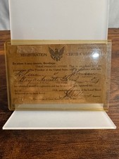 Original 1918 WWI Registration Certificate PMGO Form No. 68 Perryville MO picture