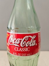 Coca Cola Classic Glass Bottle Vintage Christmas 1998 picture
