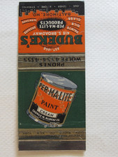 Budeke's Per-Ma-Lite Products Vintage Matchbook cover Baltimore, Ohio Paints picture