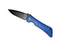 Zac Brown's Southern Grind Spider Monkey Liner Lock Knife Blue CF S35VN picture
