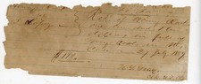 1859 Antique Legal Receipt Henry Clark Signed HY Gray US Court Clerk Signed picture