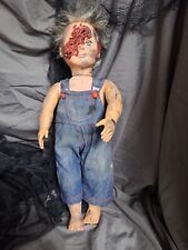 OOAK Altered Creepy Doll Handmade 18 In Halloween Prop picture