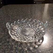 Vintage Fostoria American Elegant Glass 9 Inch Round Two Handled Serving Bowl picture