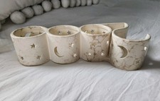 Vintage Partylite Votive Candle Holder Galaxy 2000 Stars & Moon Celestial  picture