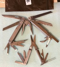 LEATHERMAN Wave Multi Tool Retired DOB 06/00 And Micra Mini Tool 2 Pc Lot S8 picture