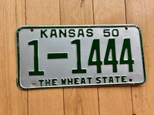 1950 Kansas License Plate picture