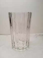 Heavy Studio Nova Wave Pattern  Glass Vase No Chips Or Cracks  (146) picture