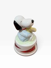 Vintage Aviva Peanuts Ceramic Snoopy Woodstock Music Box University College picture
