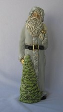 Tall Vivartis Clay Santa Claus ChristmasTree Gray Krakow Poland Handmade New picture