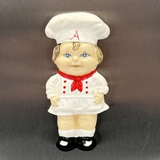 Vintage Campbell's Soup Chef Kid Fridge Magnet Alphabet Soup Refrigerator Decor picture