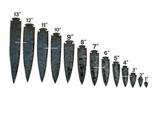Handcrafted Black Obsidian Arrowhead Replica | Flint Knapped Spear Head Points. picture
