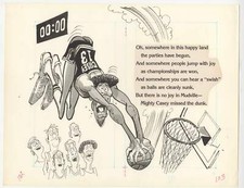 Jack Davis MAD Original Comic Art - Casey at the Hoop - 17 page story picture