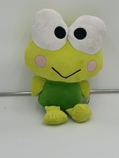 Keroppi Sanrio Fiesta Large 11” Plush Stuffed Doll Hello Kitty Friend Green Retr picture