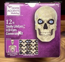 HOME ACCENTS -  Halloween 12 ft Skelly LifeEyes LCD Eyes Conversion Kit – NEW picture