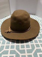 Vintage Boy Scouts of America BSA Hat Size 7 Brown Felt NYC Stamp picture