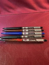 5 NOS VTG Olympia Beer Advertising Pens Its The Water Tavern Scene Denmark picture