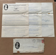 Vintage 1917 JOHN DEERE PLOW COMPANY Letterhead letters w/ Envelope #5 picture