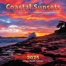 2025 Wall calendar with photography of Coastal Sunsets, California 12x12 inches picture