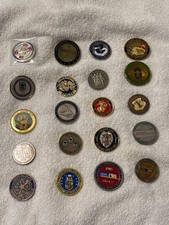 20 Military Challenge Coins AF, Army,MC, Navy picture