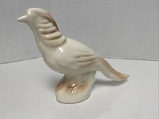 Vintage Roselane Cockatoo Pheasant Bird Figurine Cream Ceramic Pasadena Calif picture
