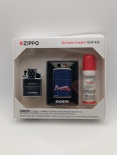 Zippo MLB Atlanta Braves 46528 Double Torch Butane Lighter Gift Set picture