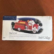 Department 56 Snow Village Fire Truck 54952 Handpainted Christmas Accessory picture