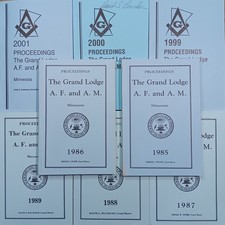 Proceedings Grand Lodge A.F.&A.M MINNESOTA 85-01 Masonic History FREEMASONRY Lot picture