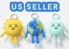 US SELLER KAWS x UNIQLO UNIVERSE PLUSH Keychain 3 Set Earth Sun Moon  Set 2026 picture