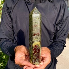 1.33LB Natural Dragon Blood Column Obelisk Crystal Column Wand Point Healing Sto picture