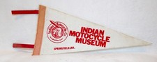 Vintage Indian Motorcycle Museum pennant. Springfield, Massachusetts picture