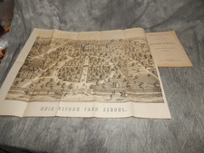 1876 Ohio Reform Schools 21st  Annual Report with LARGE fold-out Litho RARE Thus picture