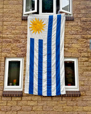 Uruguay Flag 3yd HUGE sewn professional quality banner/flag Rope Toggle picture