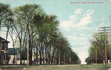 Postcard ~ Garnett, Kansas, North Oak Street - C. 1910 picture