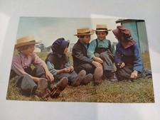 Pennsylvania Dutch Country Amish Children Vintage Postcard picture