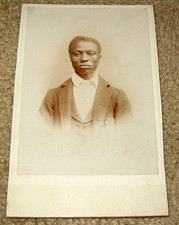 dentified Cabinet Card Photo Of Handsome Black African American Man picture