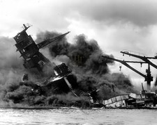 Pearl Harbor USS Arizona Sinking 13x19 Photo Print WW2 World War II HT4136955 picture