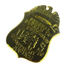 Novelty Collectable US FBI Retired Department of Justice Badge Money Clip picture