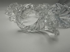 Vintage Glass Murano Style Flower Napkin Rings Set 9 Gorgeous Art Glass Lily picture