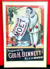 Australian Moet Non-alcoholic Geo. H. Bennett Richmond 1900 FRAMED ART PRINT picture