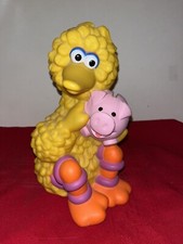 VTG 1996 SESAME STREET 8.5” YELLOW BIG BIRD PVC BANK JIM HENSON APPLAUSE EUC picture