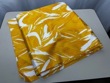 Vintage 3 YARDS Mod 70's Tampella Finland Fabric Marjatta Abstract Yellow Orange picture