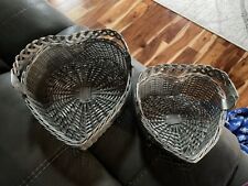 Heart Shaped Silver Tone Basket Metal baskets - Lot of 2 picture
