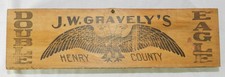 Vintage J.W. Gravely's Double Eagle Tobacco Box - 12 5/8
