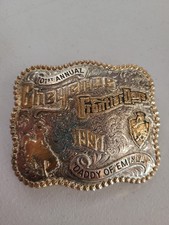 Cheyenne Frontier Days 1997 Daddy of 'Em All Gist Belt Buckle 101st Annual  picture