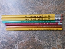 Vtg Dixon Special Black Pencil + BETSY ROSS HUSKIE + Faber Colorbrite, IRVINGTON picture