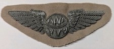 40s 50s USAF Bullion Navigator Wing - 1st AAF Pattern - Japanese Made picture