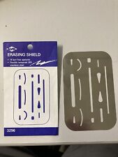Vintage NEW  ALVIN Erasing Shield # 3296 .005 Stainless Steel Template picture