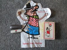 VTG NOS PIZZA HUT ADVERTISEMENT - PLAYING CARDS+HAND PUPPET+VICTORINOX PKT KNIFE picture
