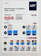 LOT POLISH AIRLINES Boeing 787-9 Airline Safety Card Instructions Oct 2024 Rev 3 picture