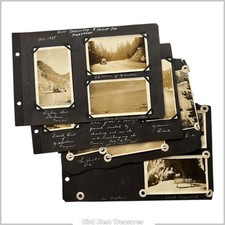 1935 YELLOWSTONE NATIONAL PARK HONEYMOON TRIP, 23 Photos, 4 Vntg Album Pages picture